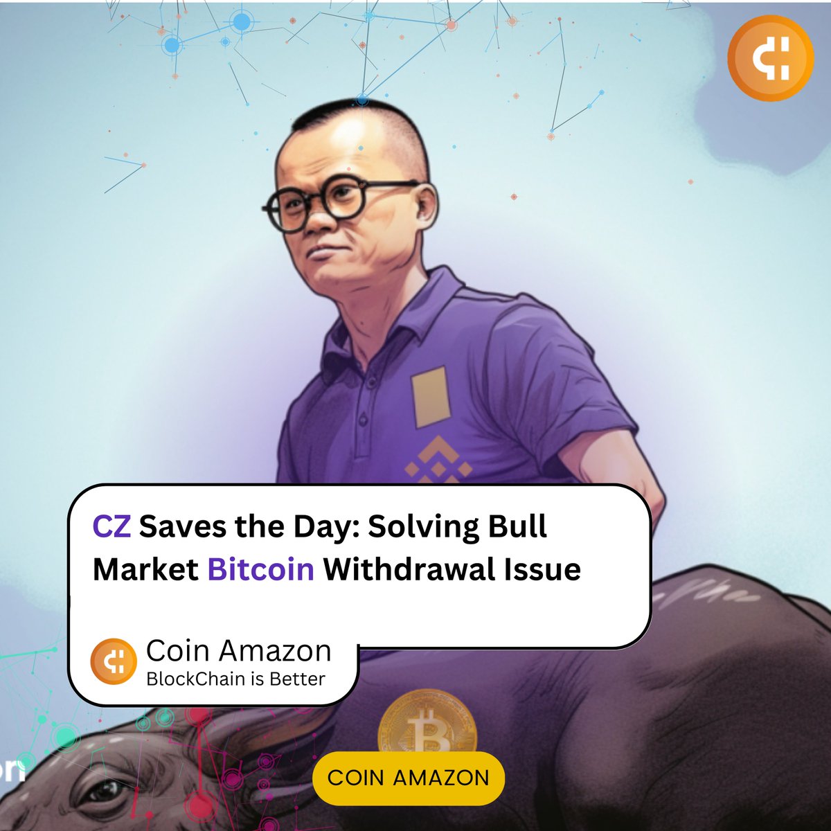 iCoinAmazon's tweet photo. CZ Saves the Day: Solving Bull Market Bitcoin Withdrawal Issue

Click the link in bio to learn more!
https://t.co/ja37s8BCzo

#crypto #cryptonews #bitcoinnews #cryptocurrency #cryptocurrencynews #btc #btcnews #coinamazon  #binance #Bitcoinwithdrawals #SAFU #CZ #Czechrepublic https://t.co/jreIKaAlAV