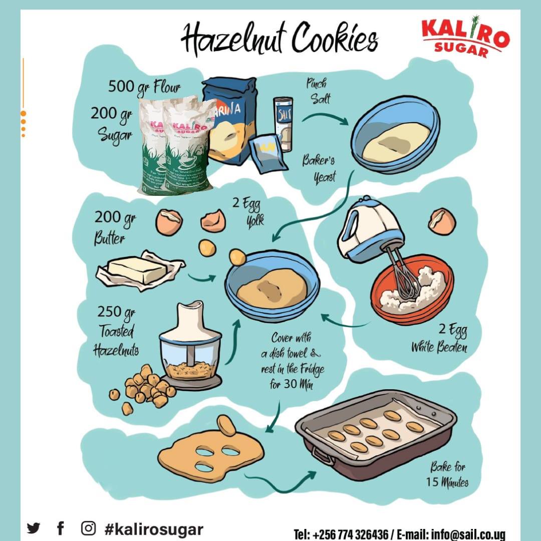 SugarKaliro's tweet photo. Let the sweet and nutty flavours of our Hazelnut recipe bring you a moment of relaxation and bliss amidst the weekday chaos.

#SweetTuesdayDelight #KaliroSugarHazelnutRecipe #TasteBudTemptation #WeekdayBliss #StressReliefDelight #Tuesday #MadeOfUganda #KaliroSugar #SugarForExport https://t.co/YsSBinDRce