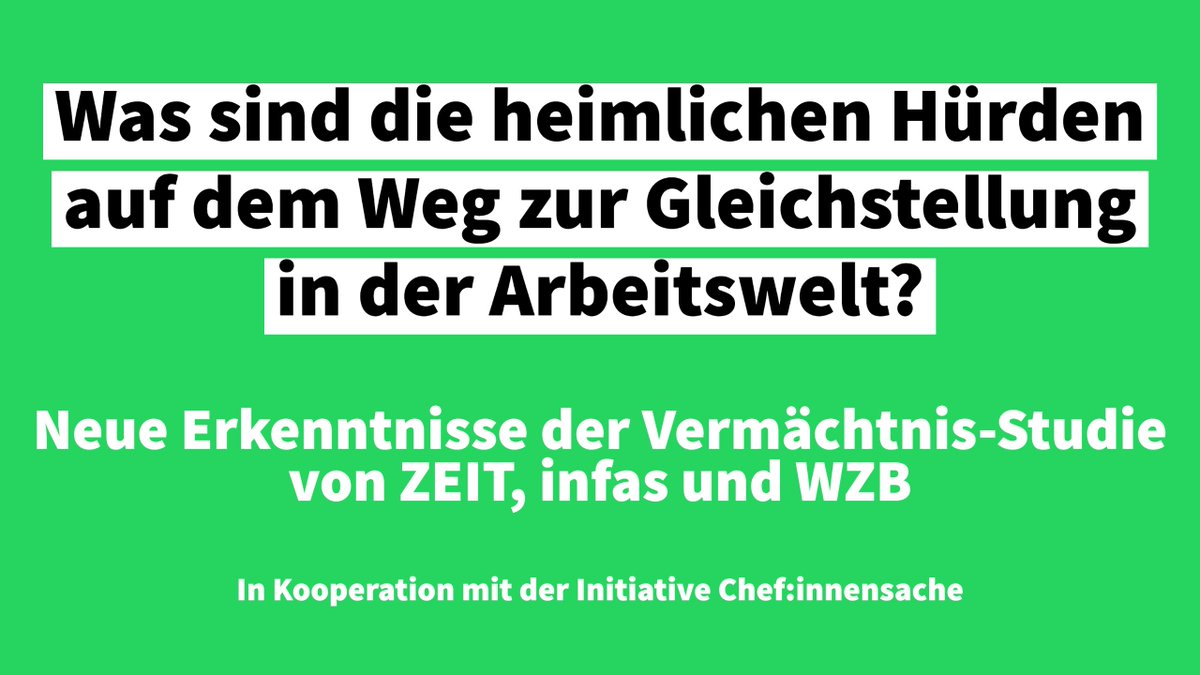 ZEIT Verlagsgruppe (@zeitverlag) on Twitter photo Pressegespräch zu den neuen Ergebnissen der #Vermächtnis-Studie von <a href="/DIEZEIT/">DIE ZEIT</a>, <a href="/infas_Institut/">infas</a> und <a href="/WZB_Berlin/">WZB</a> mit <a href="/JA_Allmendinger/">Jutta Allmendinger</a>, @walzenjet, <a href="/llhipp/">Lena Hipp</a>, <a href="/muellerwirth/">Moritz Müller-Wirth</a> u. Judith Wiese am 23.5. in Berlin. Presseakkreditierung: bit.ly/3LHTBGJ Kooperation mit <a href="/Chefinnensache/">Initiative Chef:innensache</a> Pressegespräch zu den neuen Ergebnissen der #Vermächtnis-Studie von <a href="/DIEZEIT/">DIE ZEIT</a>, <a href="/infas_Institut/">infas</a> und <a href="/WZB_Berlin/">WZB</a> mit <a href="/JA_Allmendinger/">Jutta Allmendinger</a>, @walzenjet, <a href="/llhipp/">Lena Hipp</a>, <a href="/muellerwirth/">Moritz Müller-Wirth</a> u. Judith Wiese am 23.5. in Berlin. Presseakkreditierung: bit.ly/3LHTBGJ Kooperation mit <a href="/Chefinnensache/">Initiative Chef:innensache</a>