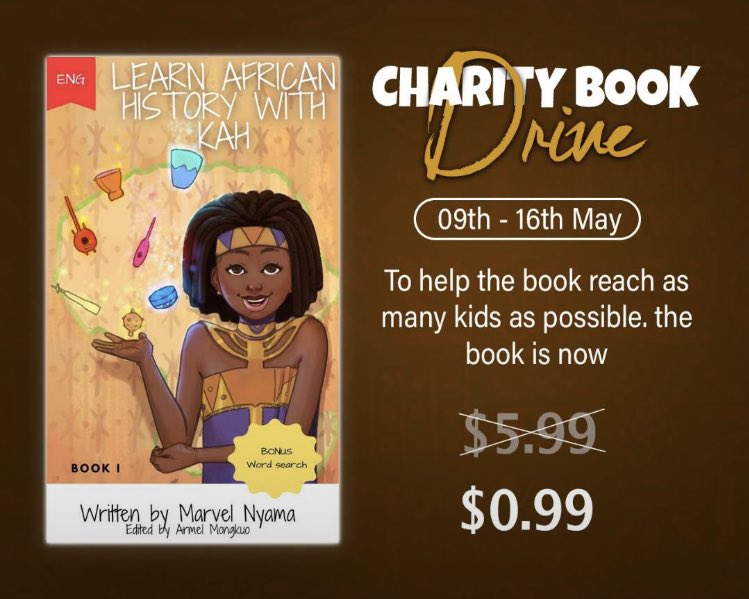 Cosmic_El's tweet photo. Good day lovers of Africa. A Cameroonian sister, Marvel Nyama, and brother, Armel Mongkuo(@ProfFahrenheit) have published a fun African History book about some indigenous African culture for children in English and French. https://t.co/JncPHDqoQU