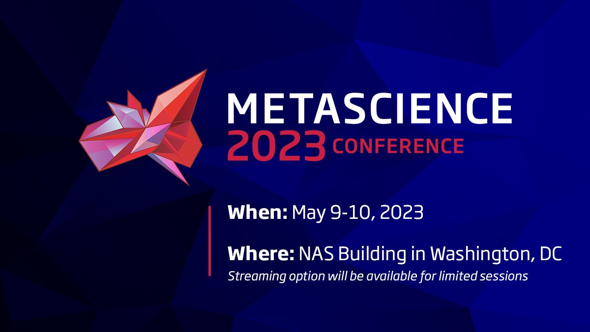 OSFramework's tweet photo. We're just a few hours away from the start of the Metascience 2023 Conference! Whether you're attending in person or virtually, join the conversation by using #metascience2023.
ℹ️ Agenda: https://t.co/DBItSTDcxE
💻 Virtual Registration: https://t.co/zM0nb9bDtk https://t.co/lWSX5Uz611