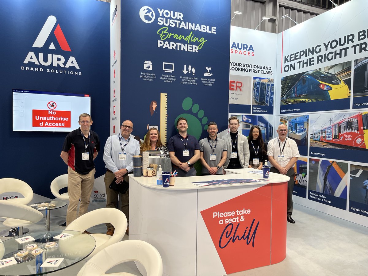 Smiles all round!

The Aura team are at Railtex today chatting about what's new in the rail industry and sharing our rail branding solutions🚆

Come visit us on stand L45 at the NEC for a coffee and a catch-up ☕

#Railtex2023 #3MFilmsUK #Sustainability