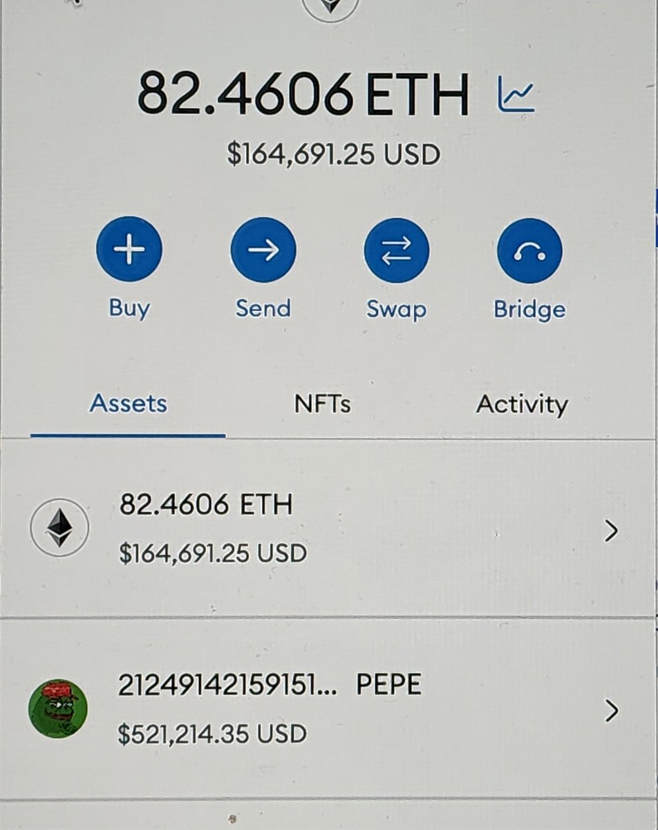 I bought my $PEPE for $10,000 few days back &amp; now its worth $500,000. I am at a loss for words right now.

Lets Change a life
1 person who retweets, follows me and turn on Bell will win 1 $ETH ($1825) (yes, for real) 

Winner Chosen in a day with proof!