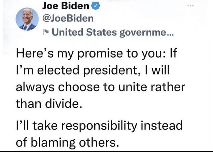 TightLines71's tweet photo. @JoeBiden You have undermined your promise. https://t.co/nnT4PZU5Y2