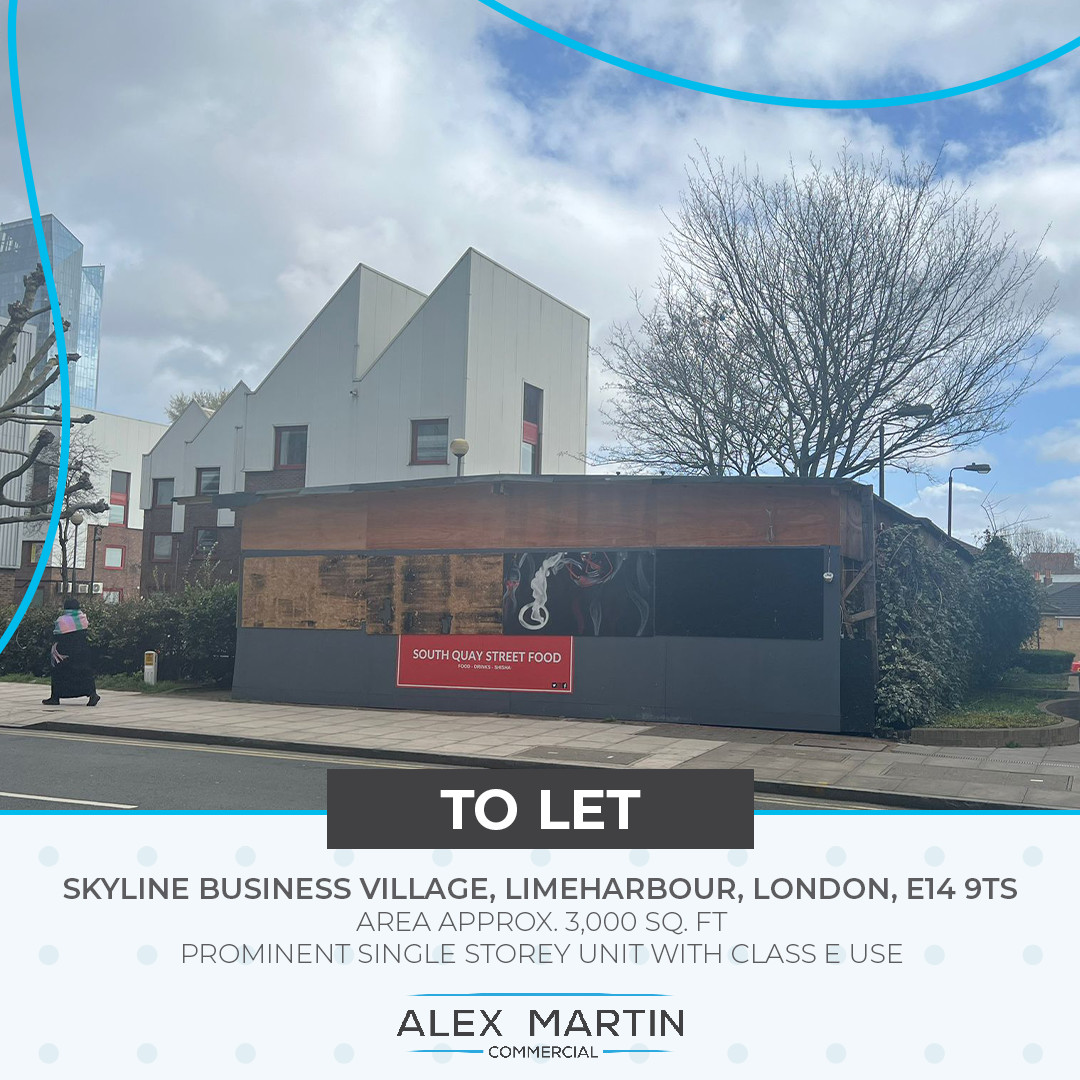 AlexMartinComm's tweet photo. #AlexMartin are pleased to present this prominent, single storey unit in #SkylineBusinessVillage.

The property was originally constructed as a food court area, but is now fully enclosed and measures approx. 3,000 sq. ft.

Contact our team of #PropertyExperts. - 020 7100 2348 https://t.co/6YjpmN7ilQ