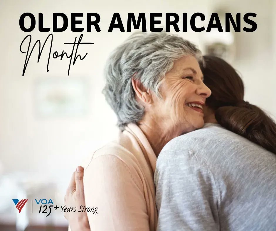 VOASCLA's tweet photo. Happy Older Americans Month! At #VOA, our services and programs promote health and independence for our senior community, and we proudly celebrate #OAM23 with @ACLgov. Learn more about Aging with Options or our senior living communities by visiting https://t.co/quoLfNSLSS. https://t.co/NtxWknhK8f