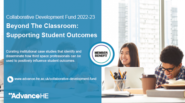 AdvanceHE's tweet image. Contribute your stories of how third space activities and professionals contribute towards the student experience and #StudentOutcomes. Complete our short #BeyondtheClassroom survey here: ow.ly/LQi350NTwAI