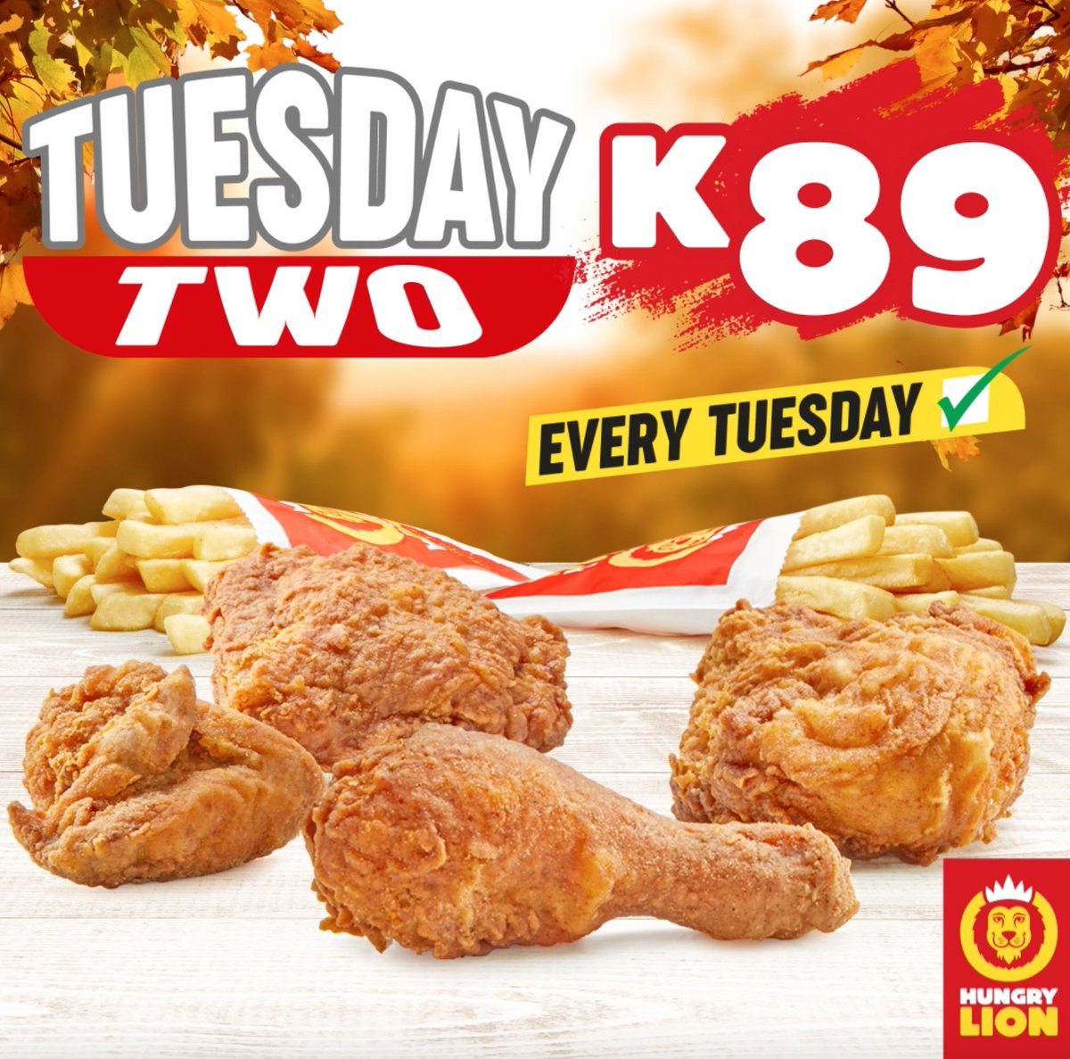 This week is going to be a loooooong one, so why not grab a #TuesdayTwo for K89 to bring a smile to someone's face? Big Bite 2 + Big Bite 2 = Tuesday Two! 🍟🍗🍗🍟🍗🍗