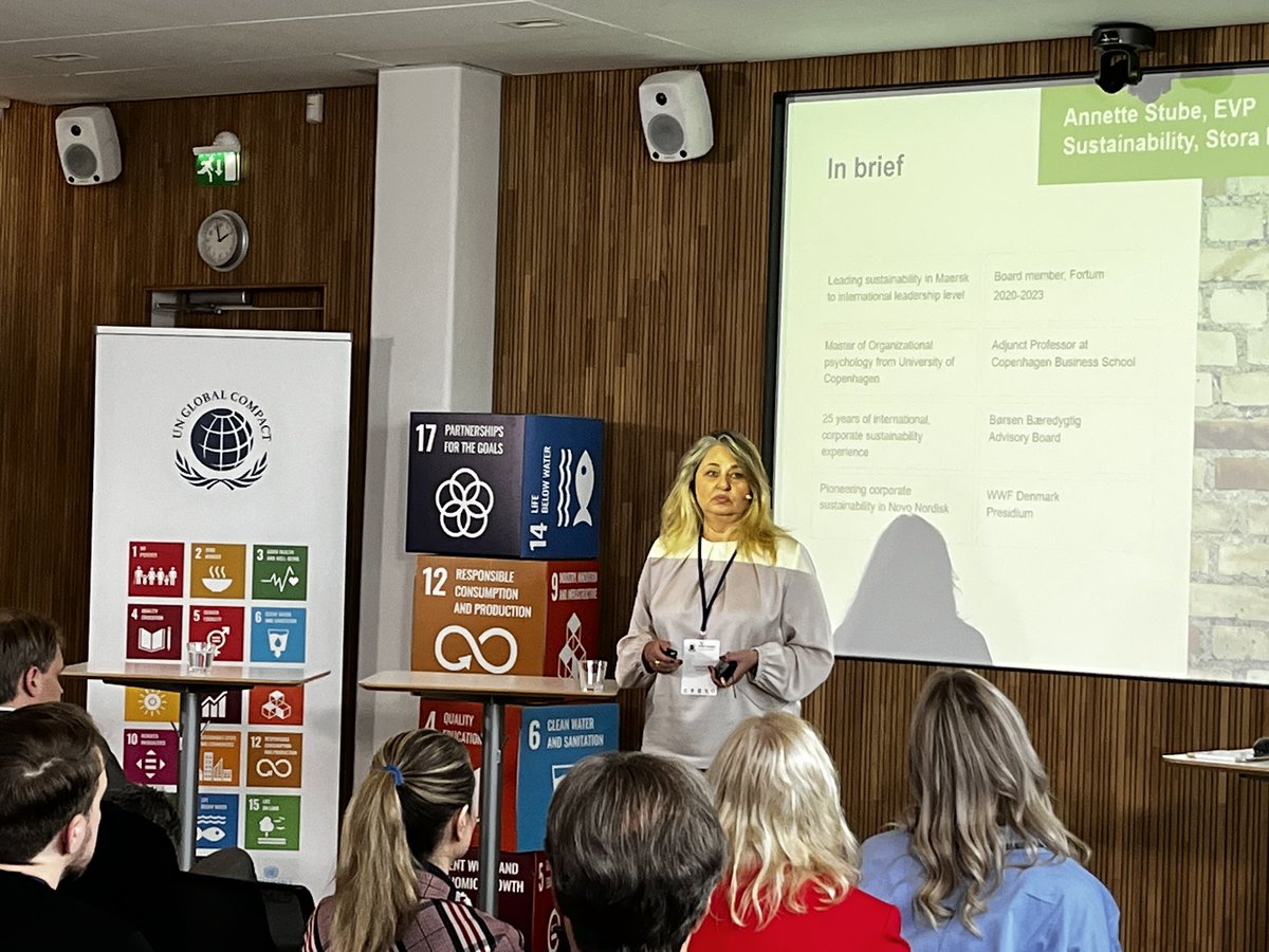 .<a href="/storaenso/">Stora Enso</a> 
<a href="/AnnetteStube/">Annette Stube</a>: we have supported SDGs from beginning, our products need to enhance and support sustainability. We don’t ask what sustainability gives to us, but what we can do to support and enhance sustainability.