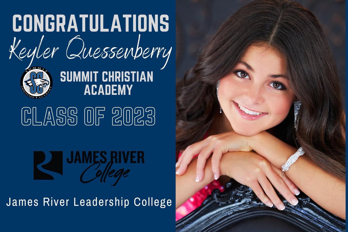 summitacademye1's tweet photo. We are excited to announce members of the SCA Class of 2023 and their future plans!
Today, we are featuring SCA Senior Keyler Quessenberry!
#SCASeniorShoutout23 #SCAClassof23 #SCASeniors #JamesRiverLeadershipCollege https://t.co/qAa1hMPQI0