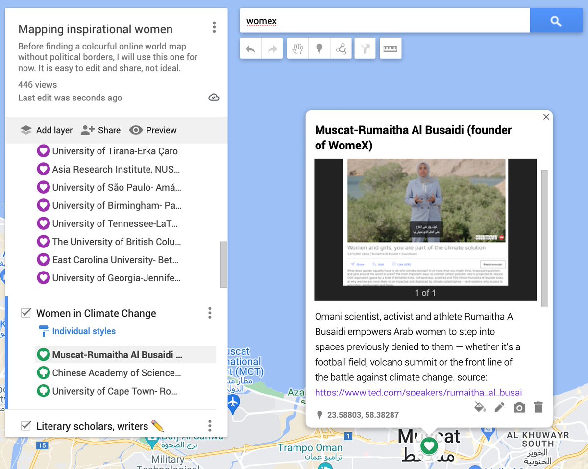 Mapping Inspirational Women tweet media