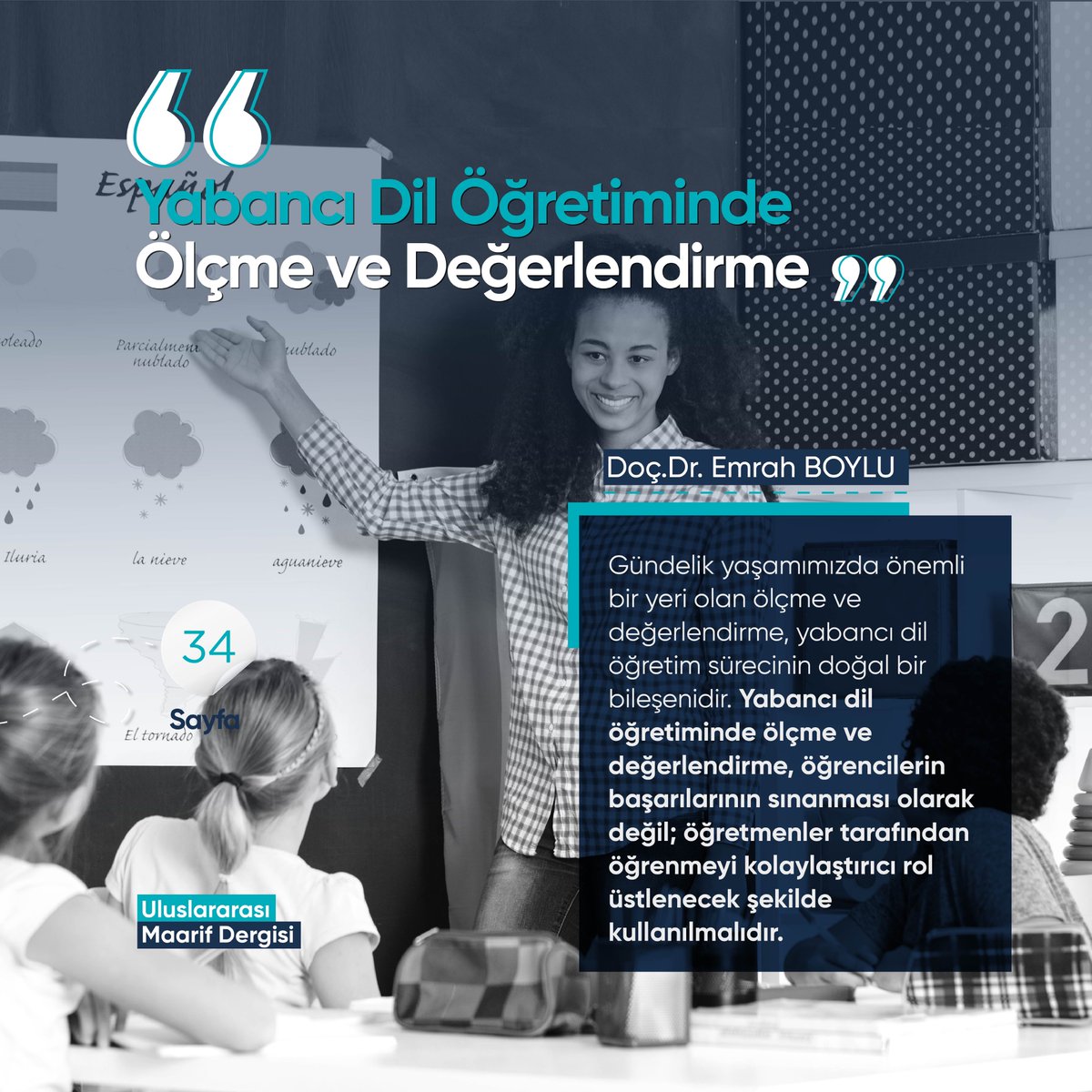 TMaarifVakfi's tweet photo. İyi bir ölçme ve değerlendirme modeli öğrencilerin güçlü ve zayıf yönlerini belirleyerek, onların öğrenme sürecine aktif katılmalarını sağlamalıdır.

Sayı:1️⃣1️⃣
Sayfa:3️⃣4️⃣

Okumak için👇🏻

Sayfa profilimizdeki web adresimize girerek “Yayınlar” menüsünden Uluslararası Maarif Dergisi’ne erişim sağlayabilirsiniz.

#MaarifDergisi
