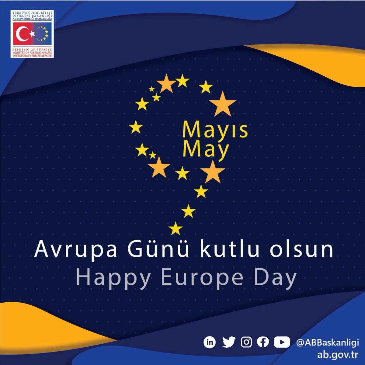 ABBaskanligi's tweet image. Happy #9May Europe Day! 🇹🇷🇪🇺
Türkiye, which was declared a candidate country at the 1999 Helsinki Summit, has been celebrating 9 May Europe Day since 2000. #EuropeDay2023 #EUCS @MFATurkiye