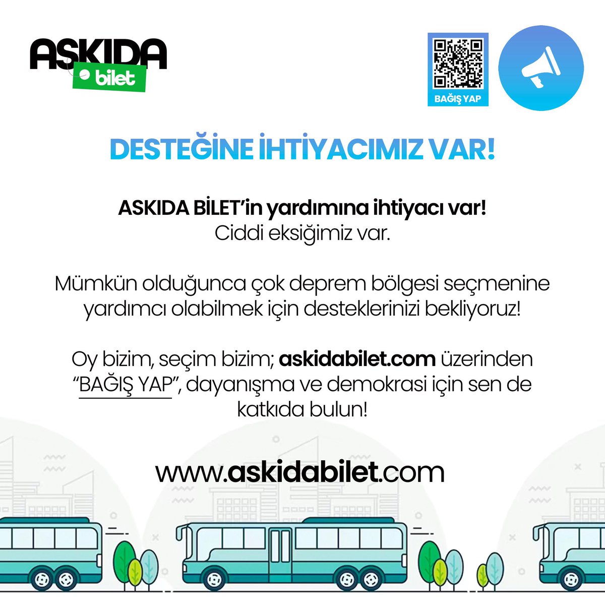 bestofbige's tweet photo. ASKIDA BİLET’in yardımına ihtiyacı var! Ciddi eksik var. 

Mümkün olduğunca çok deprem bölgesi seçmenine yardımcı olabilmek için desteklerimizi bekliyorlar! 

https://t.co/3GLBf26ssj ’dan “BAĞIŞ YAP”, dayanışma ve demokrasi için katkıda bulun! #AskıdaBilet #BigeÖnal https://t.co/Zs8ZZynMju
