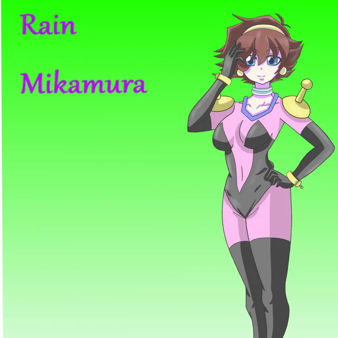 初のご依頼でした。Gガンダムのヒロインです。ピンクは背景ミス。投稿許可は頂いてます。 #Gガンダム  #ご依頼 