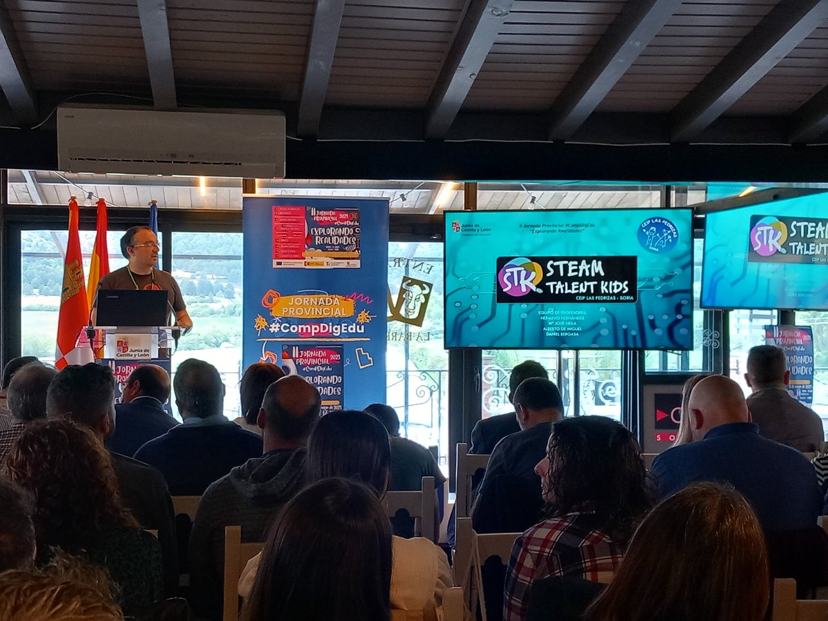 CFIEdeSoria's tweet photo. "STEAM talent Kids": experiencia educativa del @ceipPedrizas en la jornada #CompDigedu
#COMPDIGEDU_SO
@CDE_Soria
#formacionCyL
#innovaCyL
#ticCyL
@educacyl https://t.co/Qc6uWka2E3