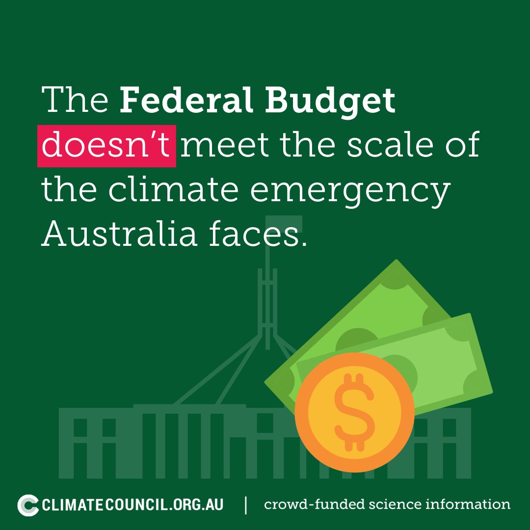 @JEChalmers While the #FederalBudget contains welcome temporary power bill relief and measures for some households and businesses to tap into renewables, it doesn’t meet the scale of the climate emergency Australia faces. #Auspol