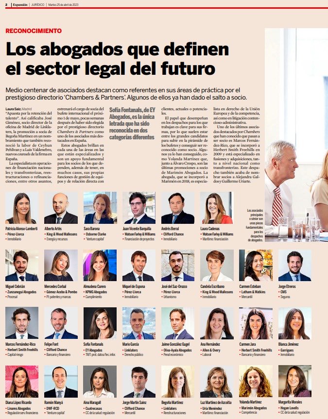 Sara Barona, abogada de Osborne Clarke Spain, entre los abogados que definen el sector legal del futuro osborneclarke.com/es/lawyers/sar… #sector #sectorlegal #futuro #osborneclarke #sarabarona
