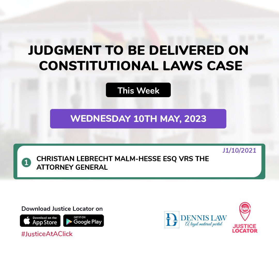 JusticeLocator's tweet image. Don’t miss the action in the Supreme Court this week. Here’s all the cases being heard.
#causelist #justiceataclick