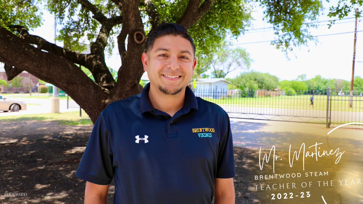 Congrats to Brentwood's 2023 Teacher of the Year, Mr. Martinez! He enjoys being a constant for his students"Having the students know that I care and constantly show up for them, whether it is in the classroom, at their mariachi concerts, or basketball games."