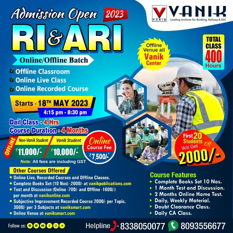 VanikEducation's tweet photo. 👉Others Details Available (Image)
🎯We Make Your Dreams True @VANIK
.
.
.
#vanik #vanikcoaching #vanikeducation #RI #ARI #careeropportunities #vanikofflineclass #vanikonlineclass #vanikinstitute #vaniksmartclass #OSSC https://t.co/sE6USnHbmz