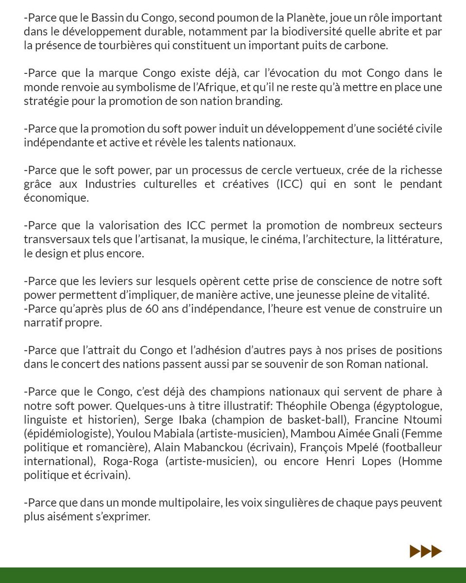 InsideCongo242's tweet photo. Pourquoi le soft power congolais ? https://t.co/uJjgR17MGB