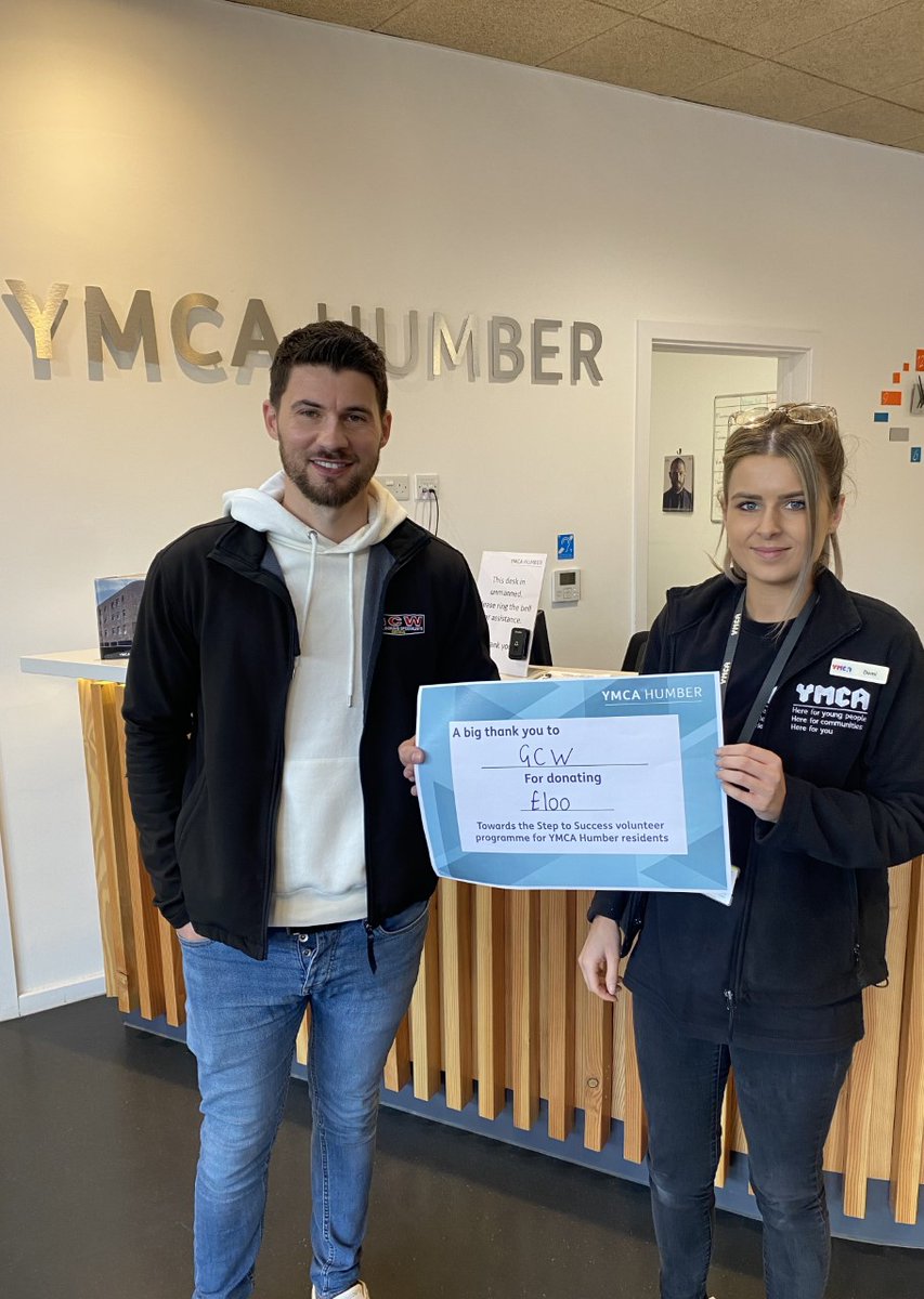 YMCAHumber's tweet image. A big thank you to Grimsby Carpet Warehouse for donating £100 towards our Step to Success volunteer programme!

Sponsoring a volunteer contributes to on-the-job training, online qualifications and role specific courses.

#donation #steptosuccess #volunteerprogramme