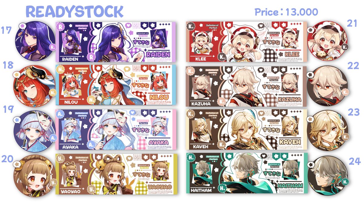 rsitsu's tweet photo. haloo!  help rt please?  makasii ♡  

ise bawa layout 2D readystock chara genshin, hsr, project sekai sama nagi bluelock 1 nyempil nih  ☆___☆   bisa di ambil jam 19.45 nantii!  boleh booked dulu tanpa fee  ♡   ayo jajan! 

#zonauang #zonaba #zonajajan https://t.co/dDOLCOjHUa