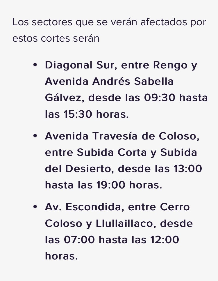 ROMA_DD's tweet image. Estos son los sectores que hoy 9 de mayo tendrán corte de luz en #Antofagasta