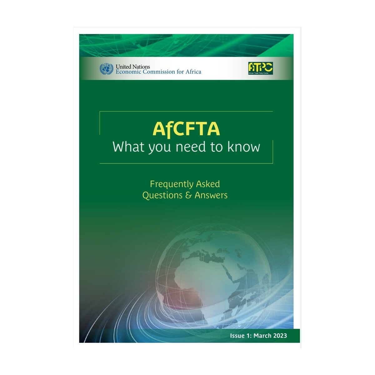 What is the Africa Free Continental Trade Area?
Will #AfCFTA benefit Africa’s young people and women?
What about the ordinary African citizen?

This publication is a simplified version of the AfCFTA that answers the most common questions asked by youths  &amp; women in trade. <a href="/ATPC2/">ECA | African Trade Policy Centre (ATPC)</a>