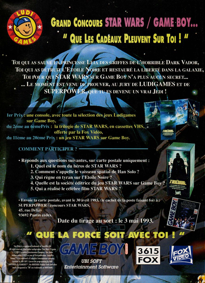 AllmightoFranky's tweet photo. La pub dans les mags JV des #80s #90s!Aujourd'hui des pubs récoltées dans un #SuperPower mag spé #Nintendo (#SuPow pour les intimes),une belle double-page pour l'arme fatale,un concours #StarWars #GameBoy et #Rtype2 sur #GB aussi!! #retro #retrogaming #oldschool #culturepub https://t.co/ihbVW7cjqY