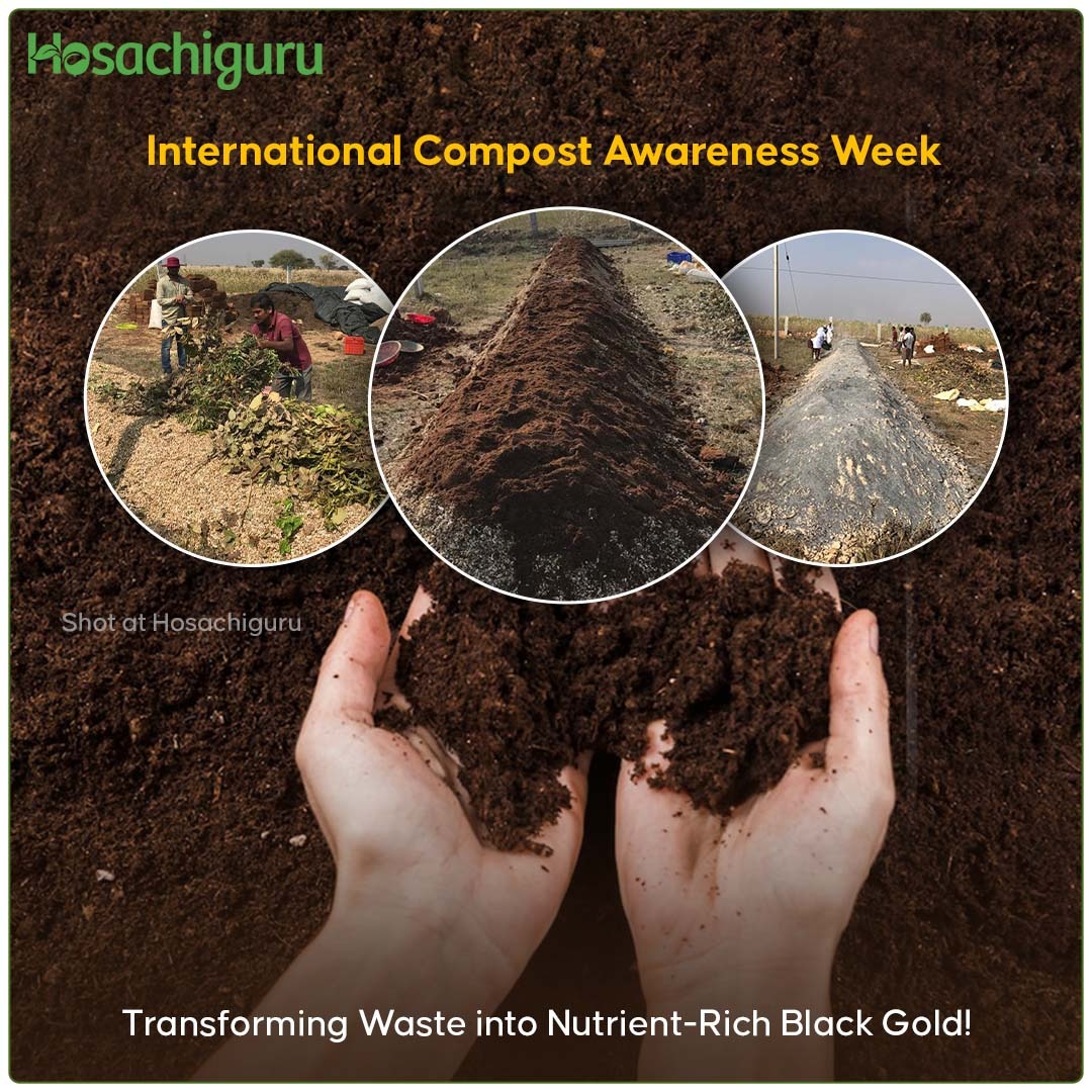 At Hosachiguru we serve a mouthwatering buffet of Organic Waste, Nurturing the Earth's Belly with Sustenance for Generations! 

#ICAW #CompostAwarenessWeek #OrganicWaste  
#Sustainability #GreenLiving #SoilHealth  
#farmplots #WormComposting #RegenerativeAgriculture