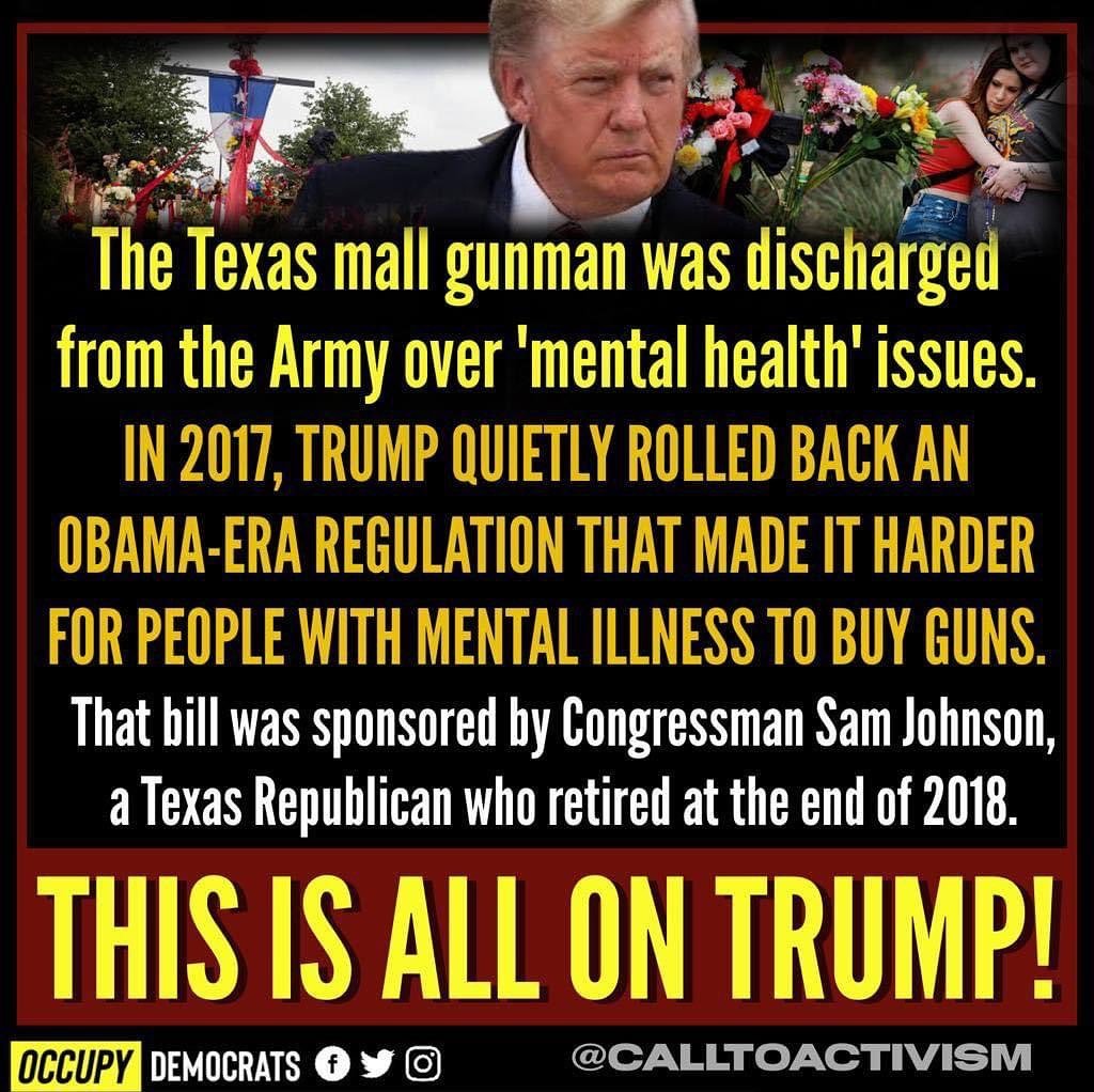 TonyHussein4's tweet image. Republicans, bought by the NRA, offer "thoughts and prayers" as they make it easier to buy guns. Sales of AR-15's have gone through the roof.  In 2017, Donald Trump rolled back an Obama-era regulation that made it harder for people with mental illness to buy guns.