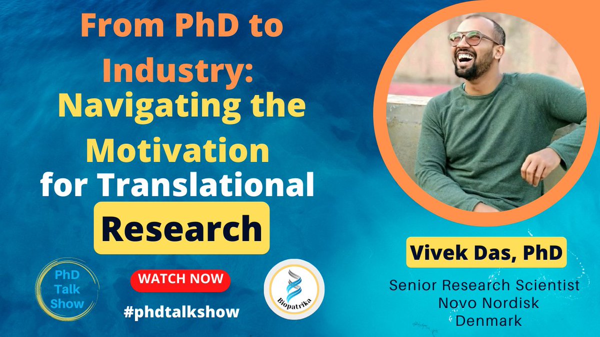 biopatrika's tweet photo. π£ Exciting Announcement! π₯ποΈ
We are thrilled to share the latest episode of the PhD Talk Show by Biopatrika, hosted by Charu Gupta (@TIndianFoodE )! π #phdtalkshow https://t.co/4pay7wMndV