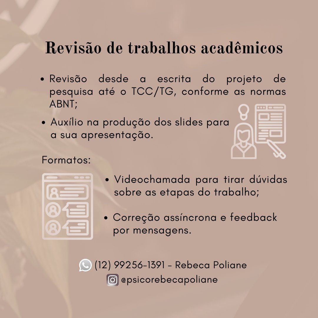 RebecaPoliane's tweet photo. @nietzsche4speed Pra quem não gosta/odeia: faço revisão de trabalhos acadêmicos e das normas da ABNT! 🤓 https://t.co/Zhk2ELGwfQ