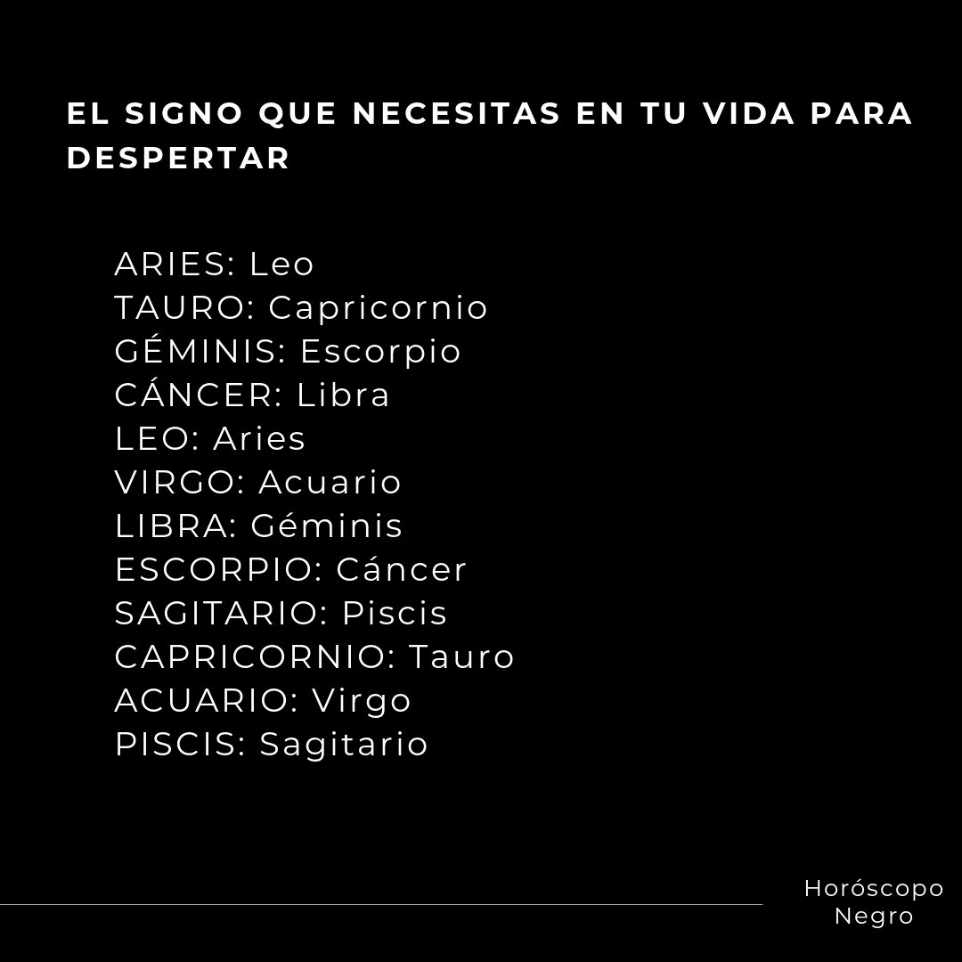 horoscoponegro's tweet photo. El signo que necesitas en tu vida para despertar 🔮✨ https://t.co/0xhwscJzPQ