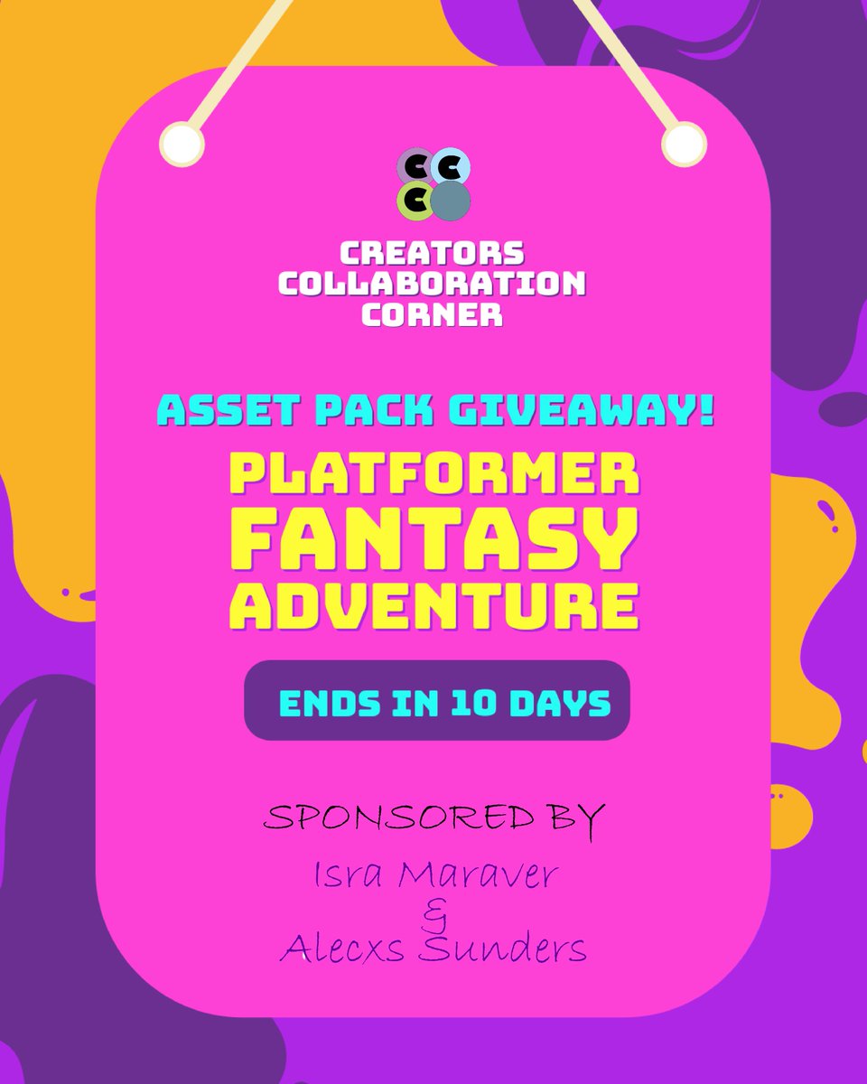 CreatorsCollabC's tweet photo. FREE GIVEAWAY!

Asset Pack #Giveaway 
(2D Sprites, Sound fx, and Music)

Giveaway Prize: https://t.co/v0aMPEfR9D

Giveaway Location: https://t.co/yc4USA9KYr

Sponsored by: Isra Maraver &amp; Alecxs Sunders
#gamedev #indiedev #leveldesign #gamedesign #2dart #music https://t.co/9cyxVF55XB
