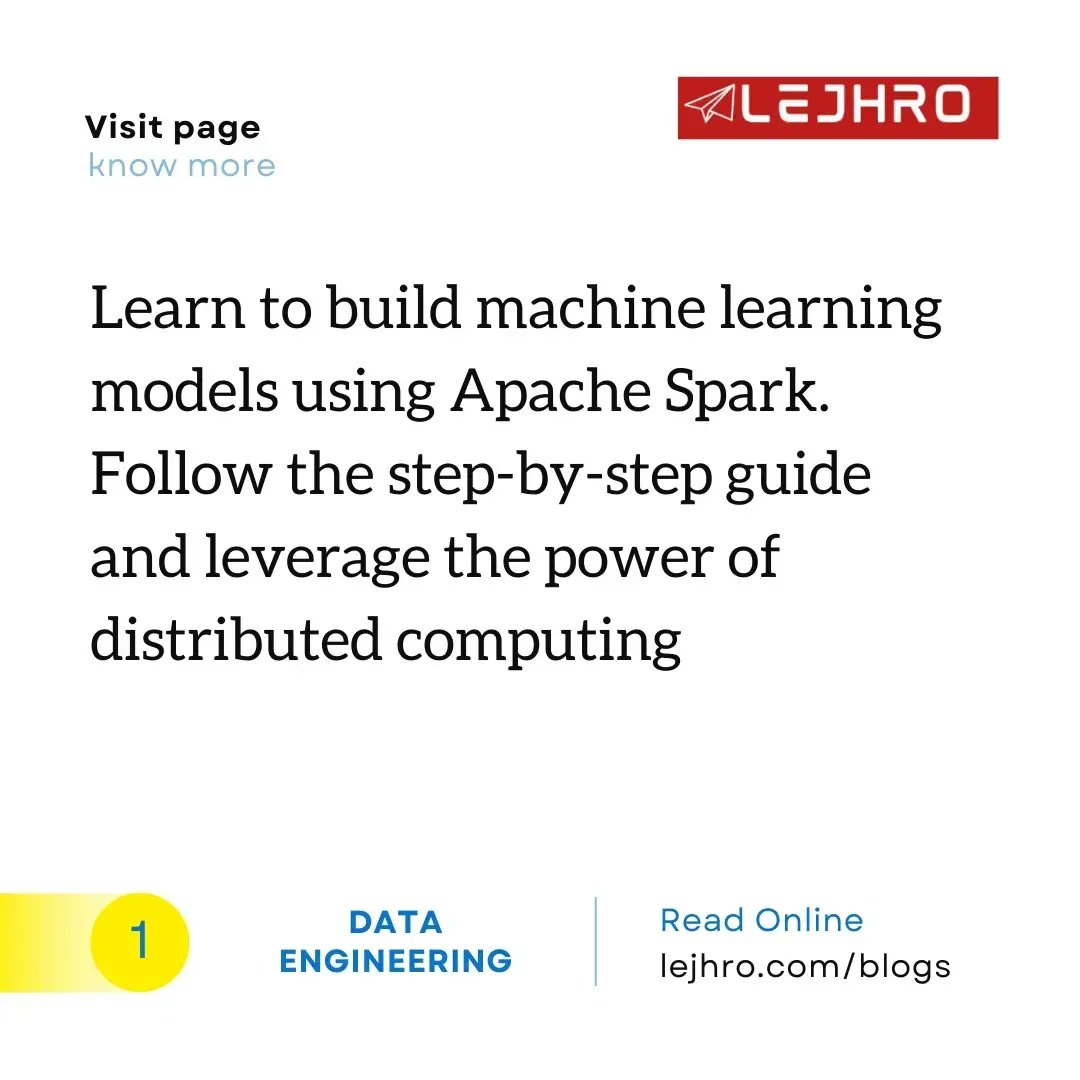 To learn primary and quick actions on making machine learning easy and scalable with apache spark, read the blog in the below link! lejhro.com/blogs/guide-to…