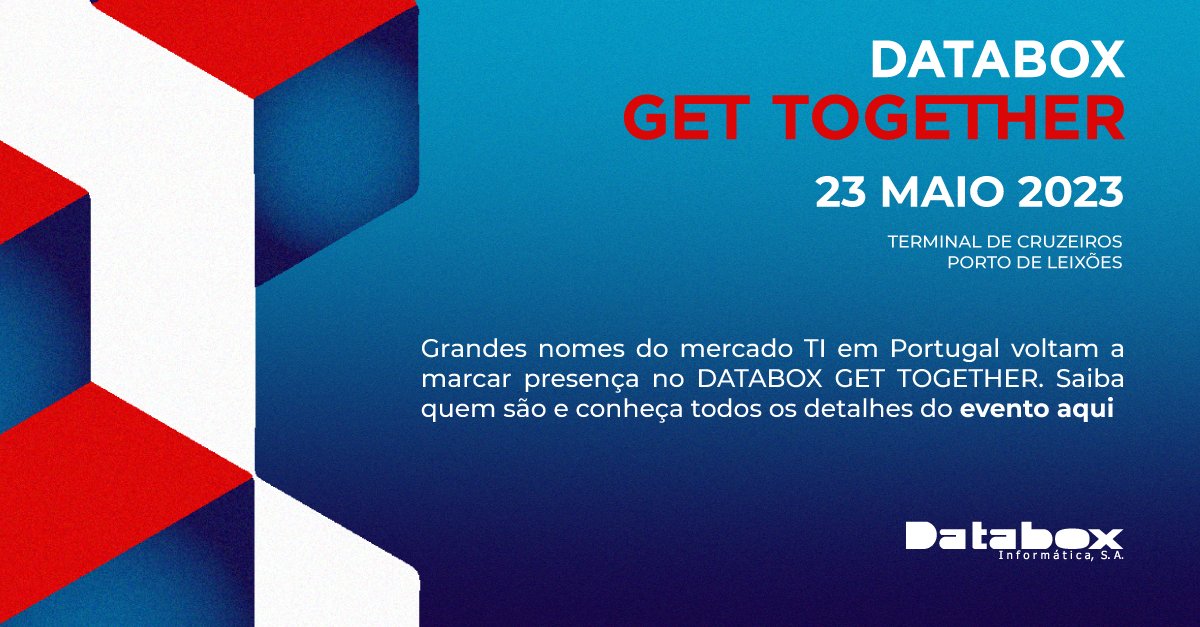 DataboxInformat's tweet photo. Estamos  de regresso com mais uma edição do DATABOX GET TOGETHER, um evento  desenhado para potenciar oportunidades de negócio e gerar proximidade  entre parceiros, clientes e fabricantes. Inscreva-se e participe! https://t.co/6ZhkRCSInm https://t.co/Mk6ydRl6mc
