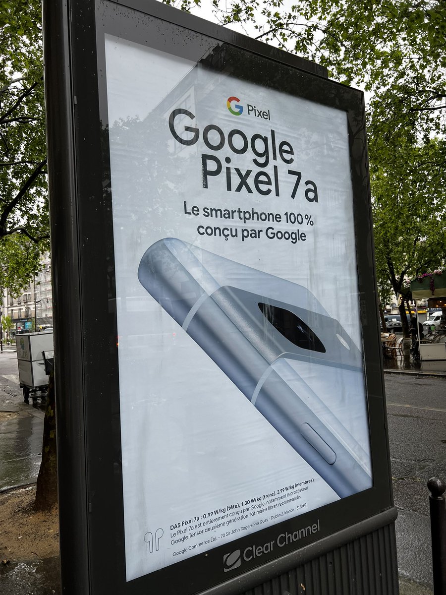 LudovicL's tweet photo. Déjà une pub pour le @Google Pixel 7a alors qu’il n’est pas encore sortie 
cc @Frandroid @lesnums 
#pixel7a https://t.co/FA3nj3Q30I