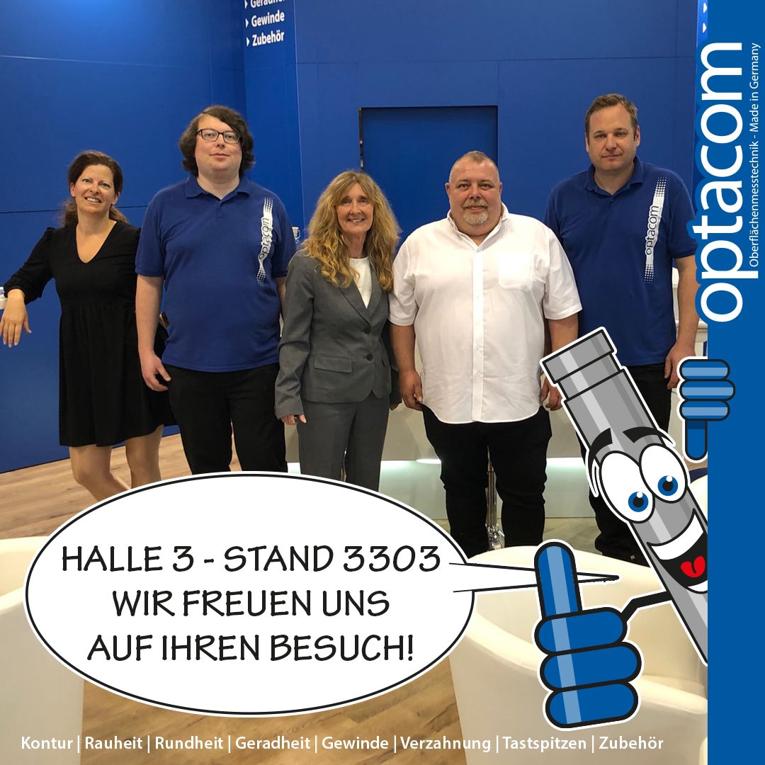 optacomGmbH's tweet photo. #Control2023 - es geht wieder los ...

Sie finden uns in Halle 3 auf Stand 3303.

Wir freuen uns auf Ihren Besuch!
Ihr #optacom Team
.
.
#Oberflächenmesstechnik #madeıngermany @Messe_Stuttgart https://t.co/EUCRqLo4BK