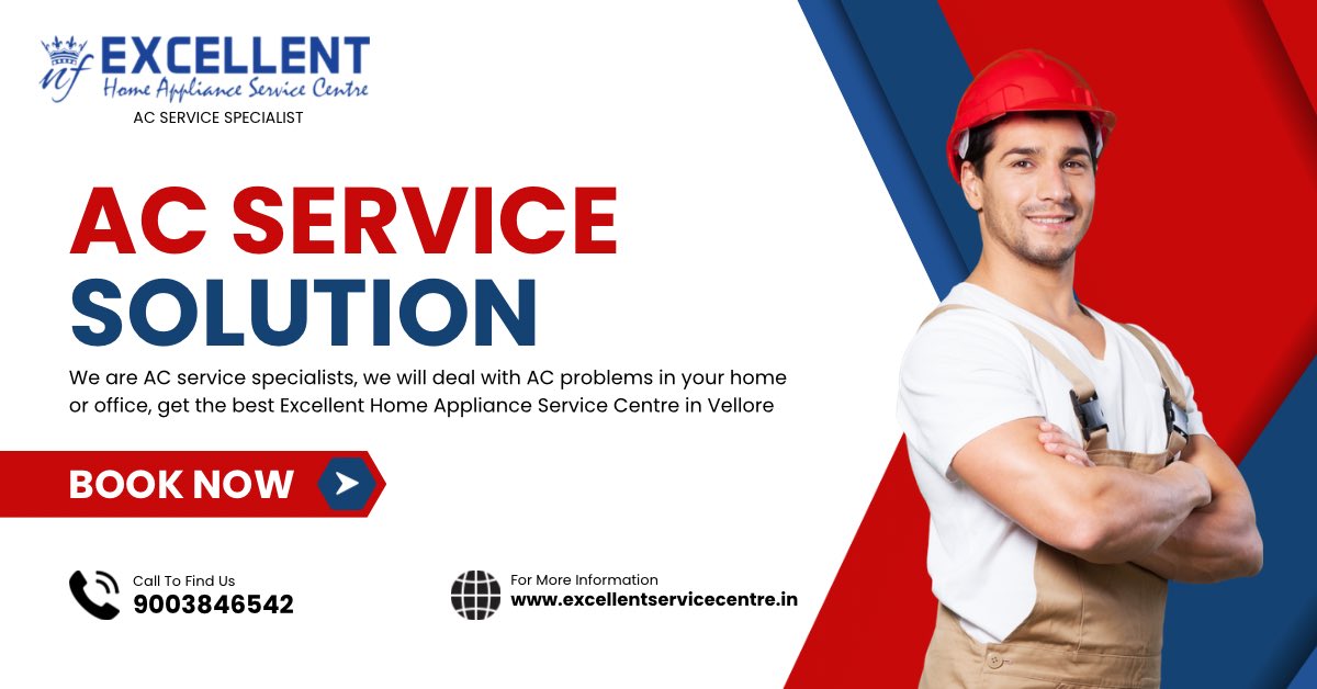 excellentservi's tweet image. #Acrepairnearme #AcServicenearme #Vellore
#ExcellentHomeApplianceServiceCentre

📞￼090038 46542

If you are looking for AC service solutions in Vellore, there are many options available to you. Most service providers in the area offer installation, repair, and maintenance,