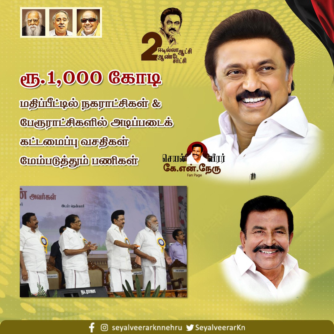 Ungaludan_Nehru's tweet photo. ஆயிரம் கோடி மதிப்பில் நகராட்சி மற்றும் பேரூராட்சிகளில் நடைபெறும் அடிப்படை கட்டமைப்பு பணிகள்..!
#dmk | #mkstalin | #DMK4TN | #2yearsofdravidianmodel | #2yearsofCMStalin https://t.co/bSGTFjrEFT