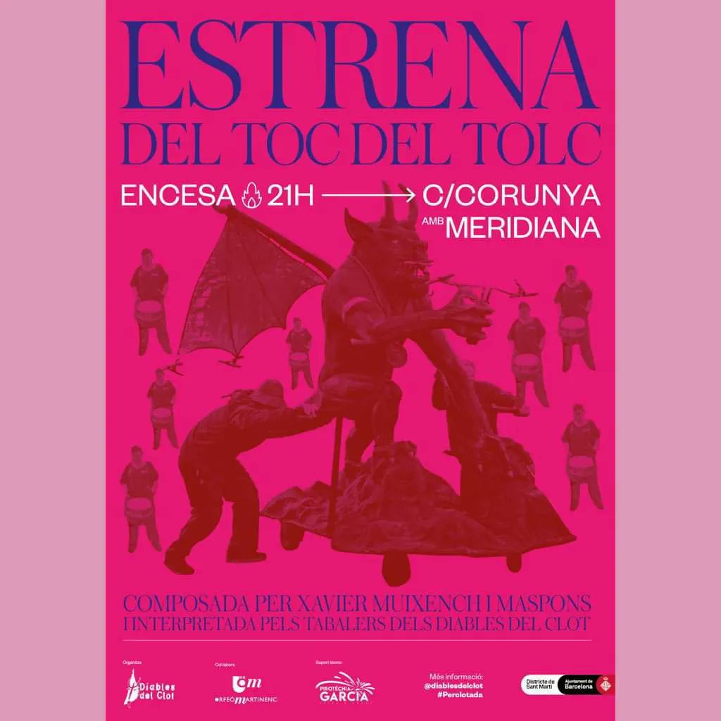 ClotFede's tweet photo. Dissabte 13 de maig, PERCLOTADA
A les 12 #vermut a Corunya amb Meridiana
A les 18h Inici de la #cercavila
Final de cercavila a Corunya amb Meridiana
A les 21h Estrena del Toc del Tolc de @xavier_muixench
#CulturaPopular #Diables #tabals #tabalada #percussio #FemBarri #SomClot https://t.co/rEg9pdgm0R