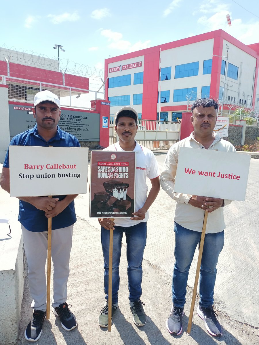 Workers and their union, the Barry Callebaut Employees Union (BCEU), continue their peaceful protest as <a href="/BarryCallebaut/">Barry Callebaut Group</a> management in Baramati, India fails to respect human rights, including the rights to freedom of association and collective bargaining.

iuf.org/news/india-bar…