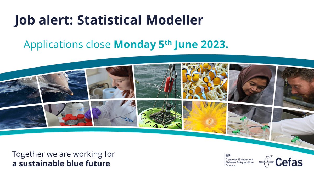 #wearerecruiting a Statistical Modeller to help us develop innovative scientific approaches to support Ecosystem-Based Fisheries Management advice.  Details and applications via CS Jobs bit.ly/3pm9sTP