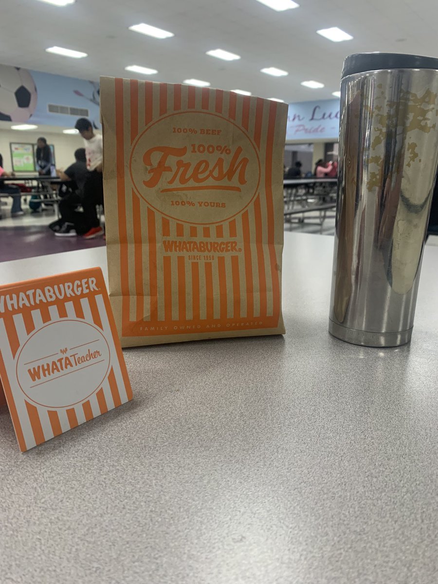 AnthonyMM47's tweet photo. Early bus duty is always better with #Whataburger !  Thanks for the #TeacherAppreciationWeek breakfast! https://t.co/Yq6vrZ4REv