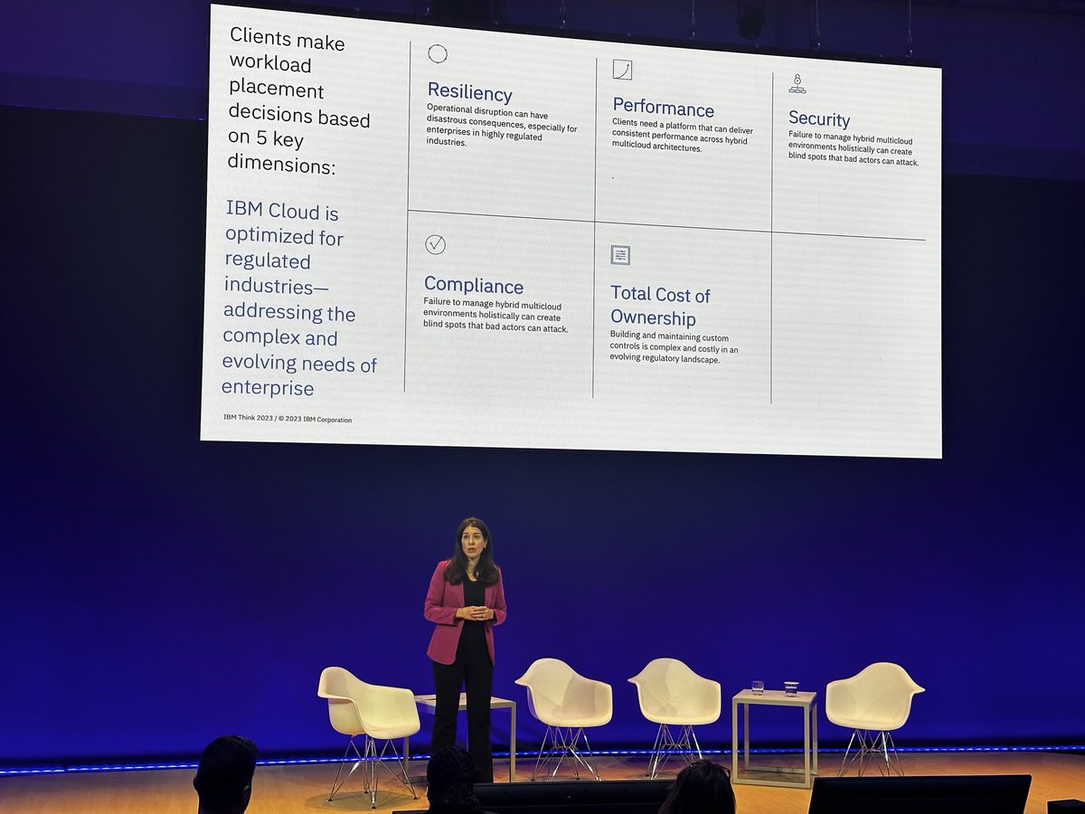 FranklyBriana's tweet image. I was so honored to kick off the first day of IBM #think2023 with a session focused on our Hybrid Cloud and AI announcements including #Watsonx which leverages our GPU offering in the #ibmcloud and the IBM Cloud Carbon Calculator.
