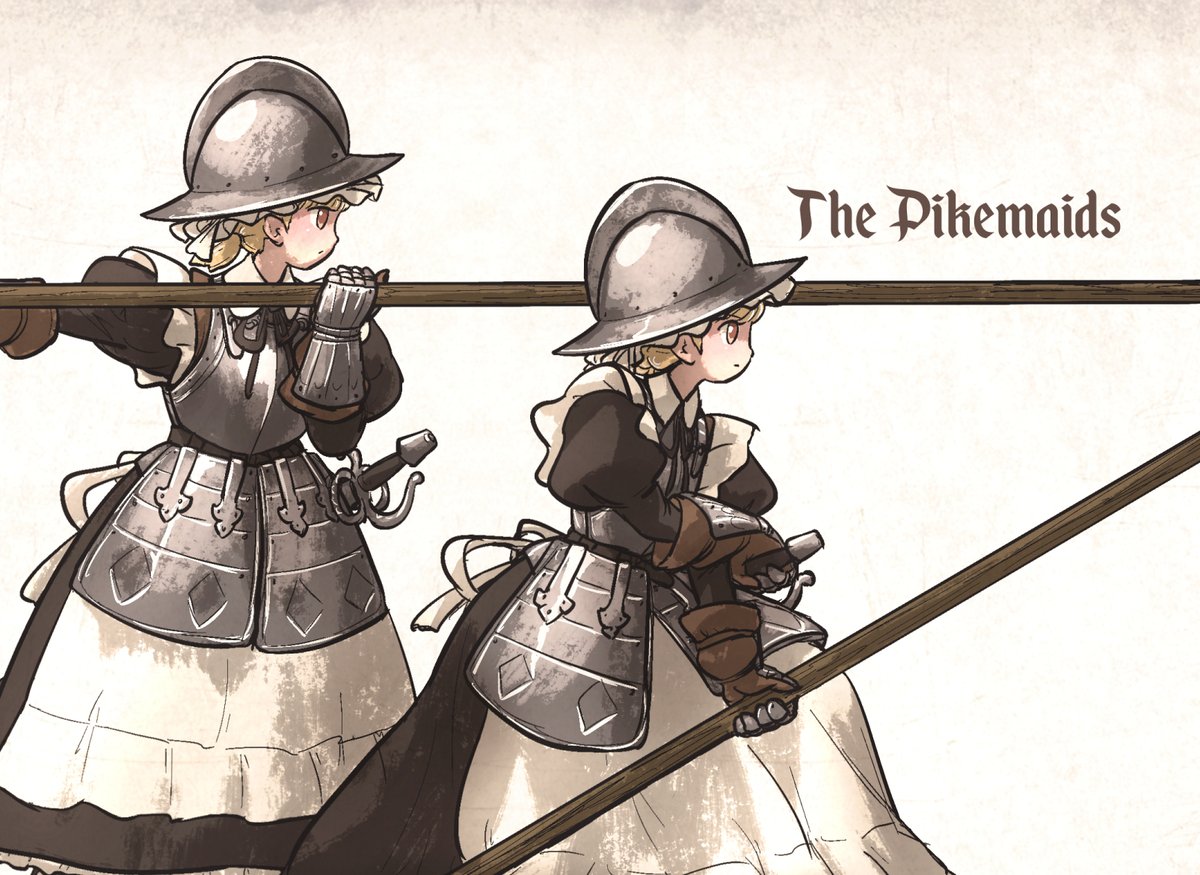 ironlily_art's tweet image. Here's my Maid day theme this year
"Pikemaids &amp;amp; Musketmaids"

#メイドの日2023 
#メイドの日
