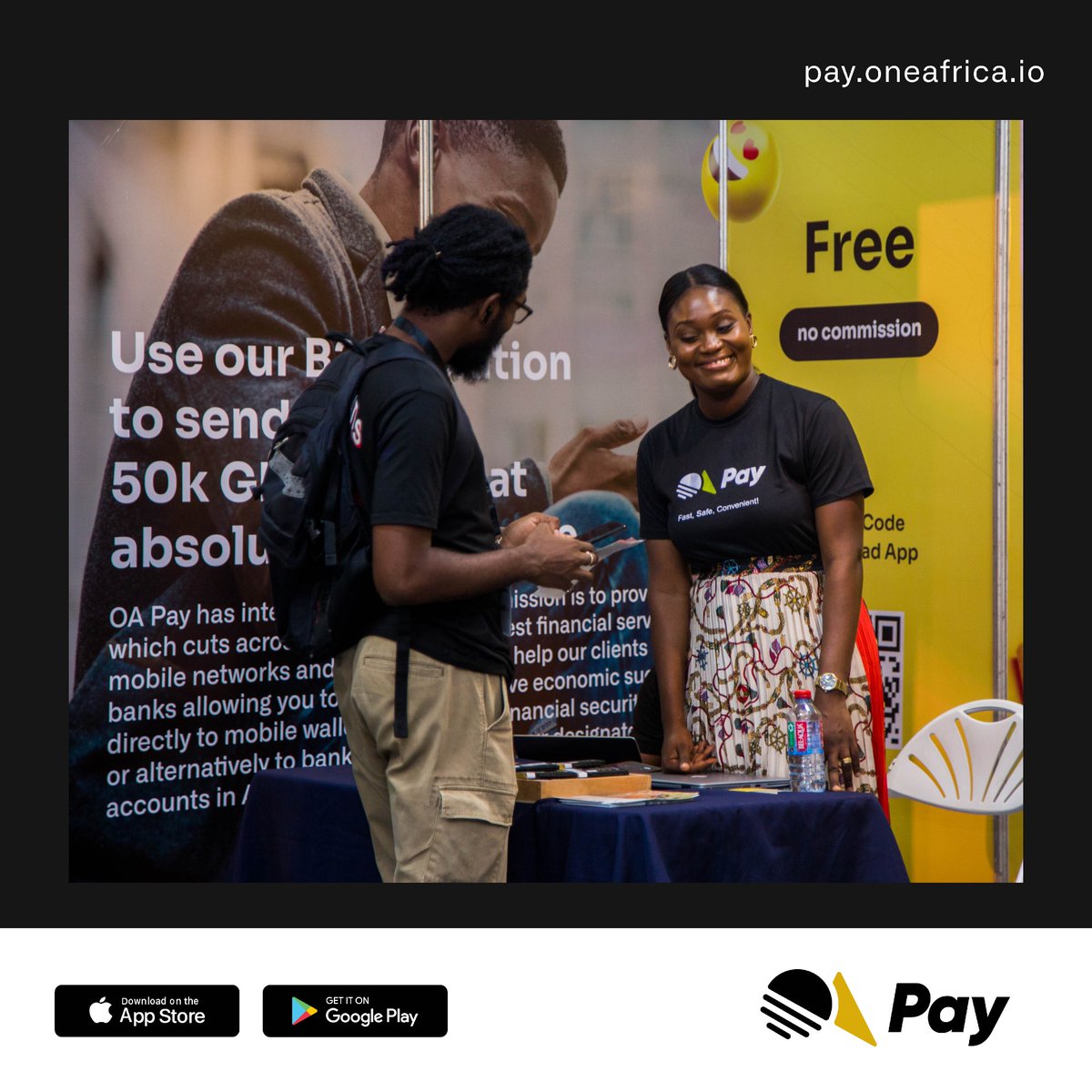 oapayco's tweet photo. #ThrowbackTimes🕰️🔙
#OAPay team participates in bringing about financial inclusivity to the #African community at #TechInGhana🤝
#OneAfrica #FastTransfer #MoneyTransferApp #SendMoney #MoneyExchange #exchangerates #foreignexchange #currency #AfricanDiaspora https://t.co/qZBiJIbbzP